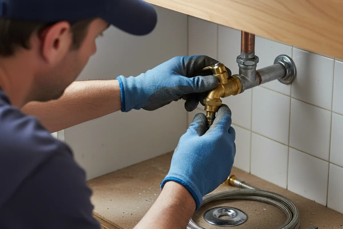 Shutoff valve and fitting work during Faucet and Fixture Repair in Spraggs